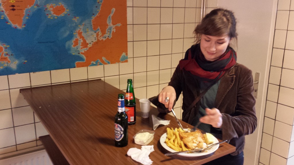 Legga Backfisch. Flyer verteilen macht halt hungrig...